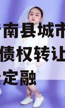 山东沂南县城市发展2024年债权转让项目城投债定融