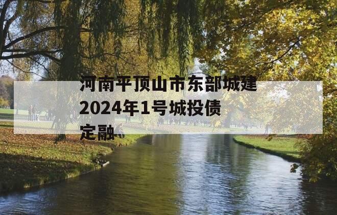 河南平顶山市东部城建2024年1号城投债定融