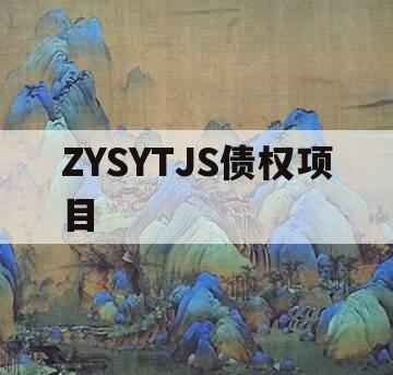 ZYSYTJS债权项目